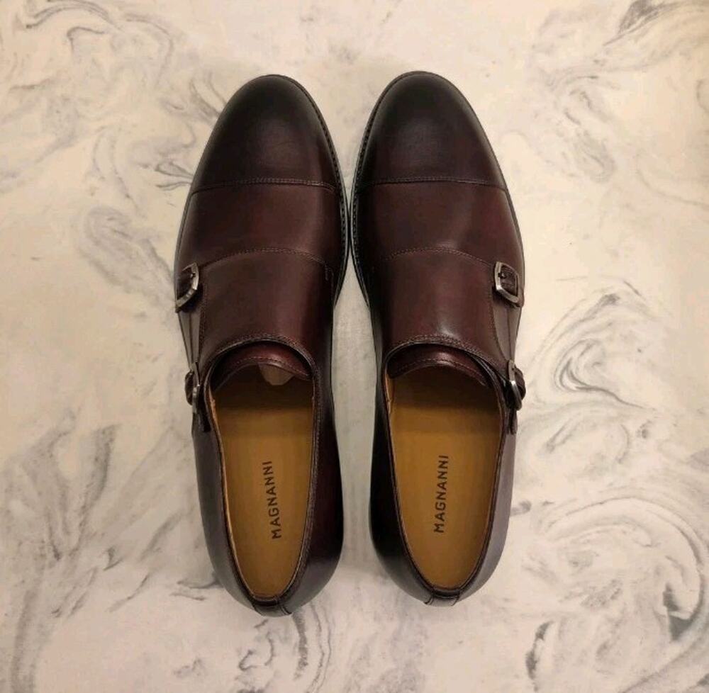New! Magnanni 'Franklyn' Double Monk Strap Loafers Brown Mens 11 US MSRP $435